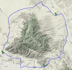 Mt Lemmon Loop Map