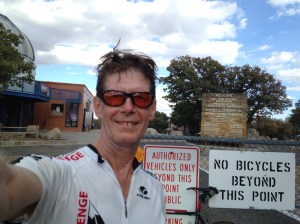 At the top of the final climb, Kitt Peak