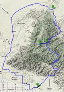 Mt Lemmon Oracle Map