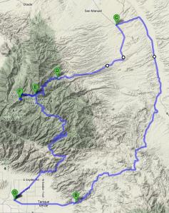 Mt Lemmon Redington Map